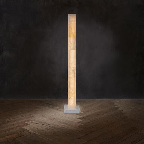 Alabaster Column Floor Lamps