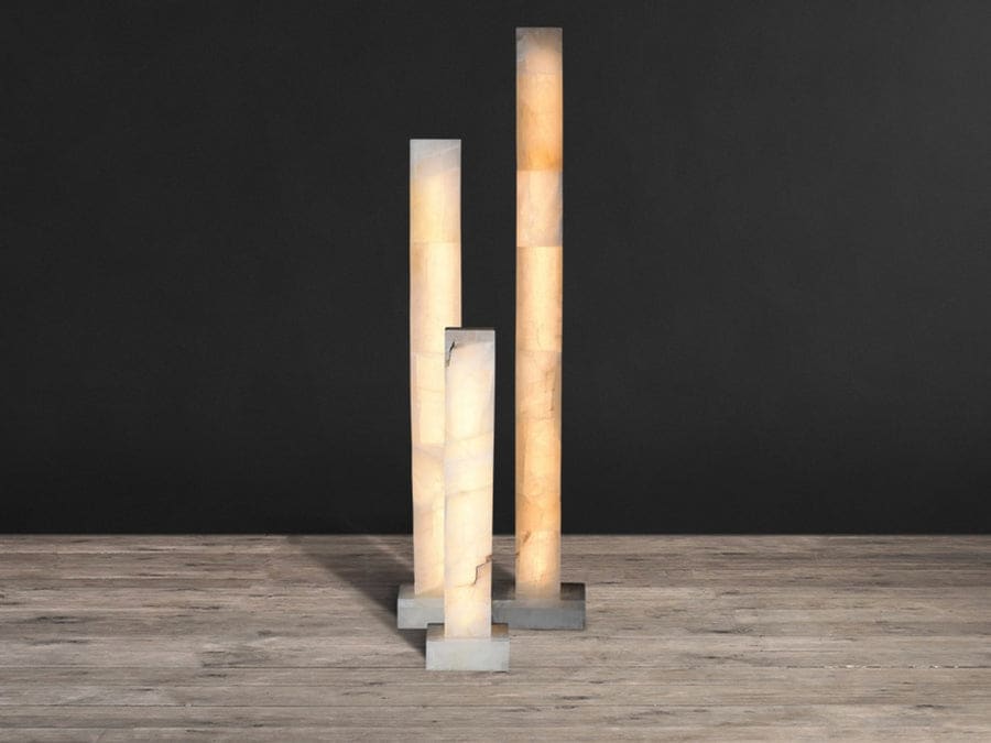 Alabaster Column Floor Lamps