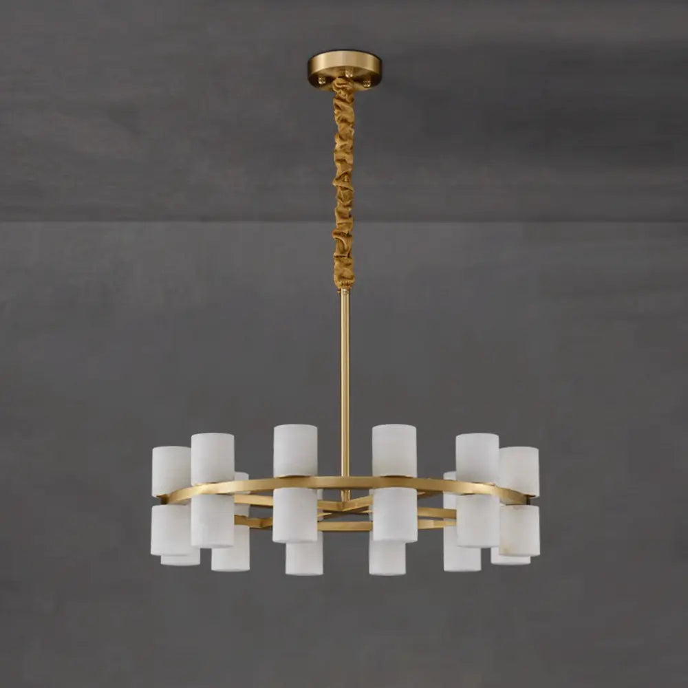 Alabaster Cylinder Chandelier