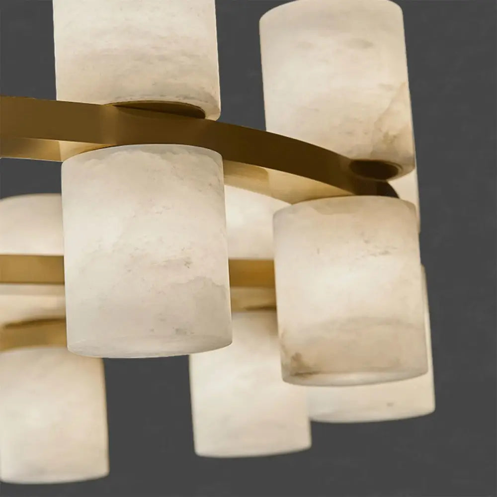 Alabaster Cylinder Chandelier