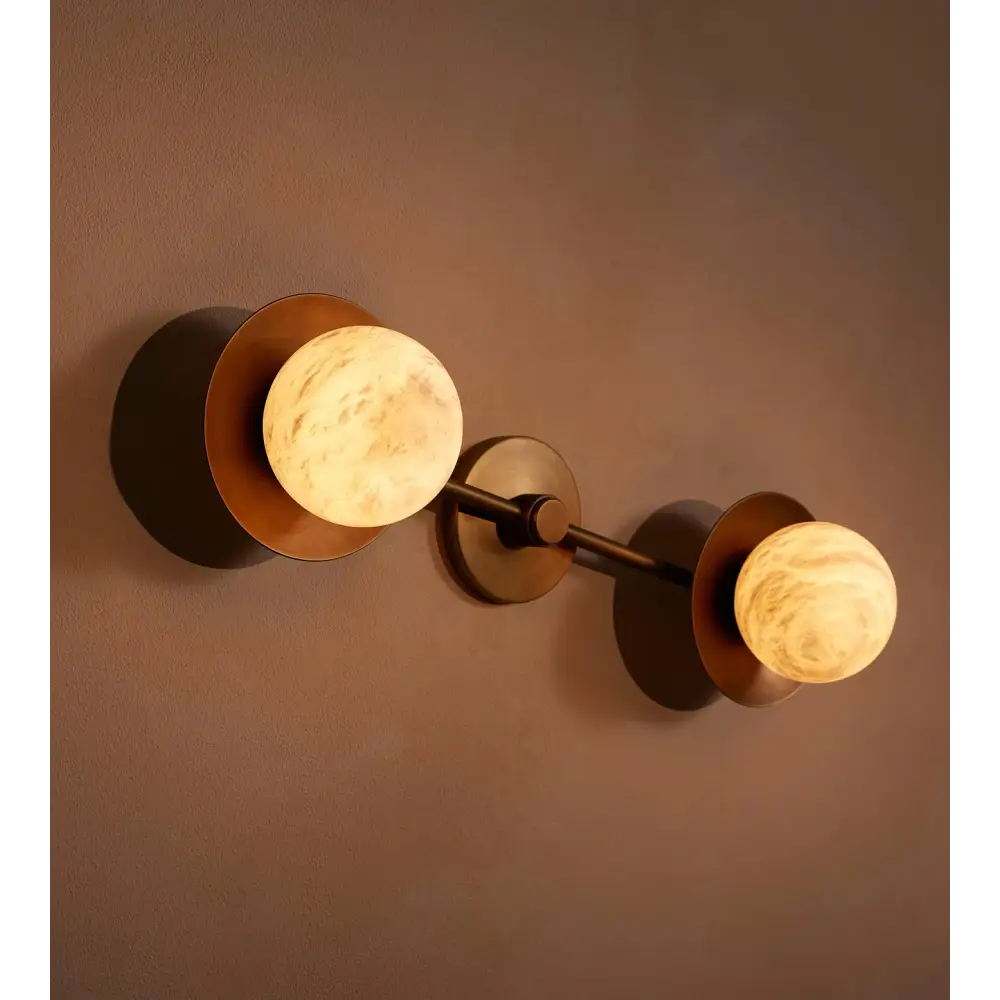 Alabaster Double Wall Sconce