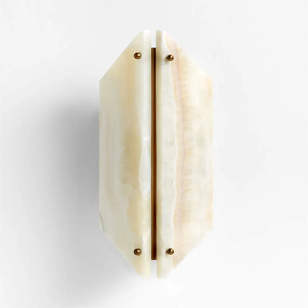Alabaster Geometric Wall Lamp Onyx
