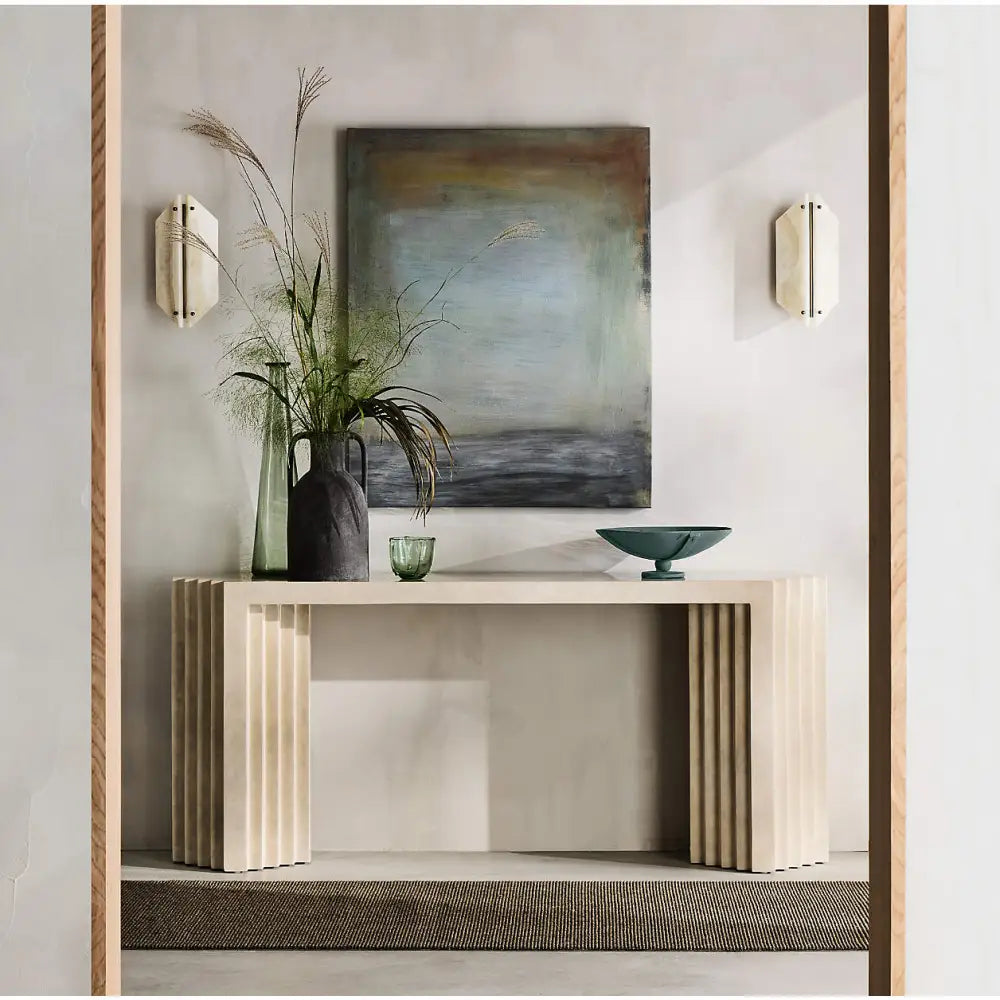 Alabaster Geometric Wall Lamp Onyx