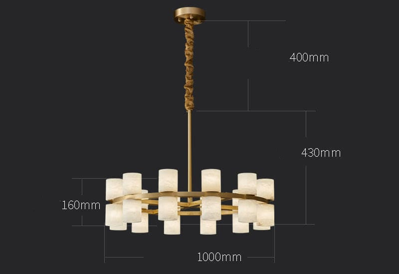 Alabaster Cylinder Chandelier