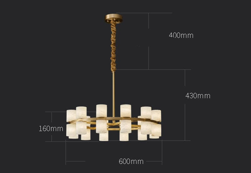 Alabaster Cylinder Chandelier