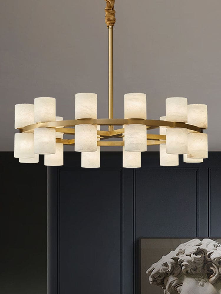 Alabaster Cylinder Chandelier