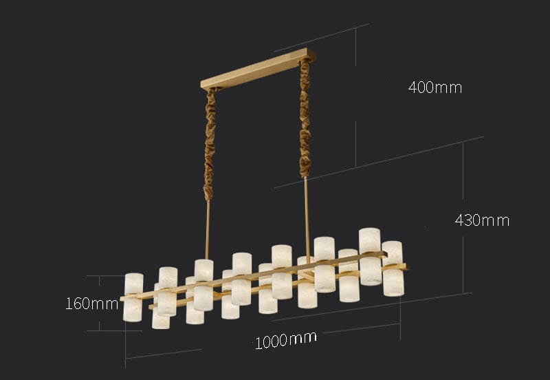 Alabaster Linear Chandelier