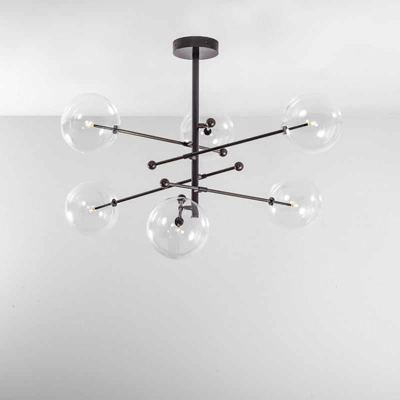 RD15 6 - Light Modern Brass Chandelier - Schwung