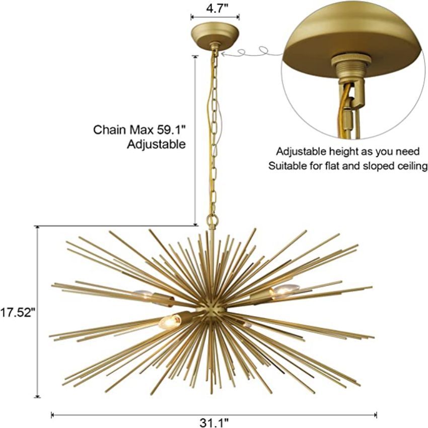 Sunburn  4-Light 31" Pendant