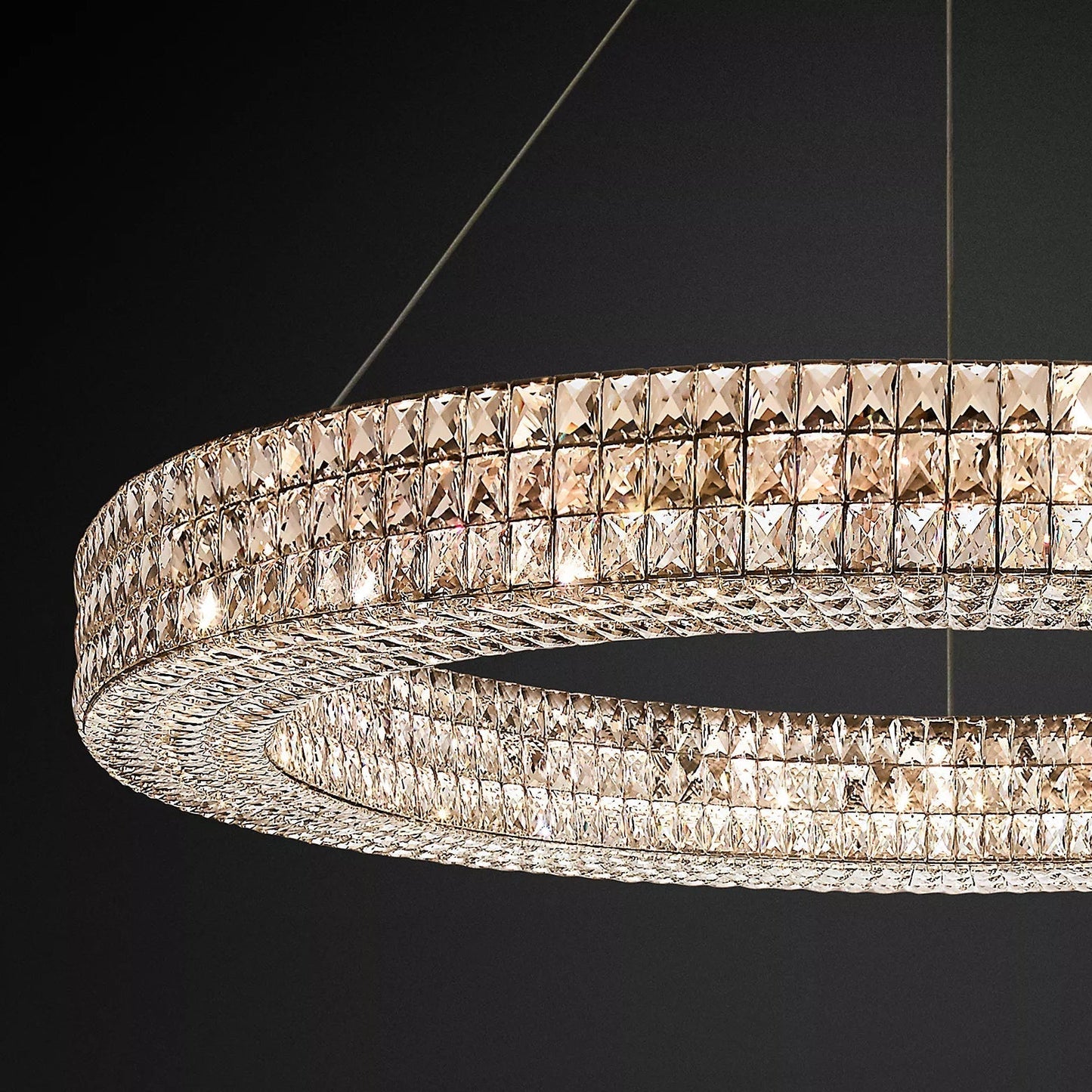 Spiridon Ring Crystal Chandelier 32" 44" 59"
