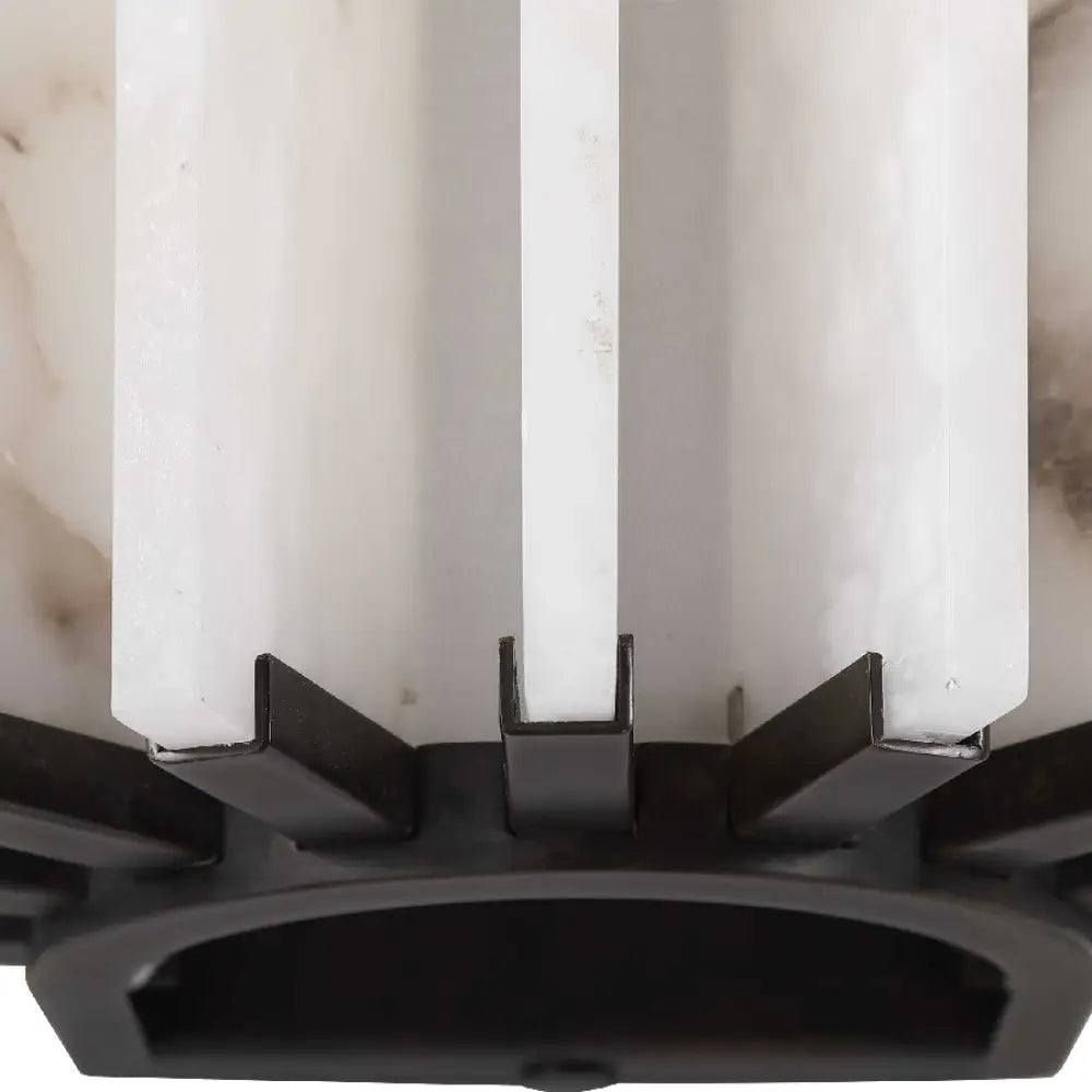 Ribbed Alabaster Panel Sconce