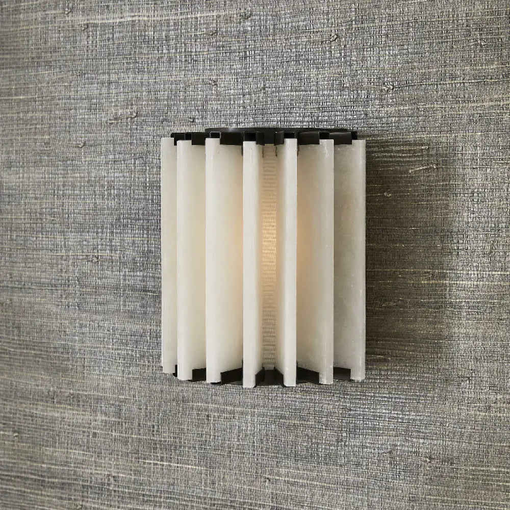 Ribbed Alabaster Panel Sconce
