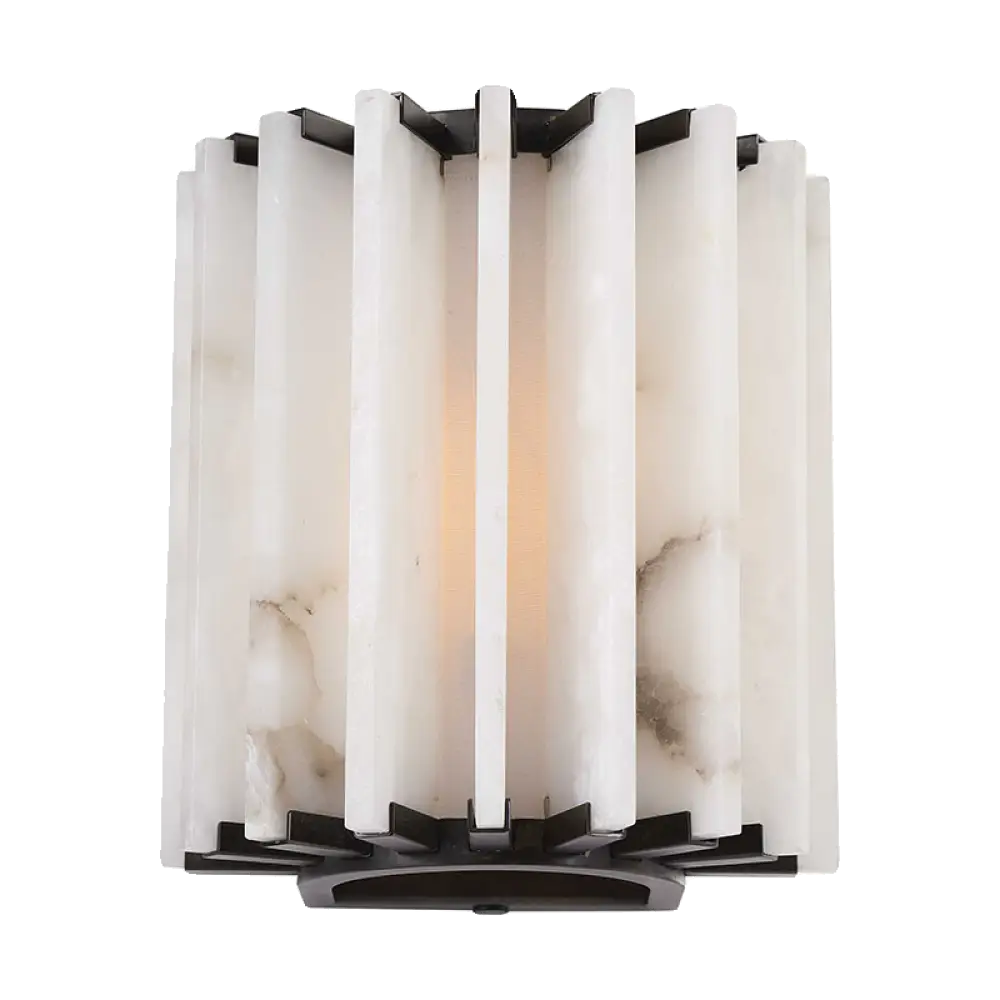 Ribbed Alabaster Panel Sconce