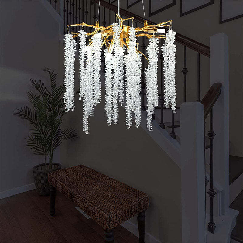 Vinery Tree Branch Crystal Chandelier 20.5"