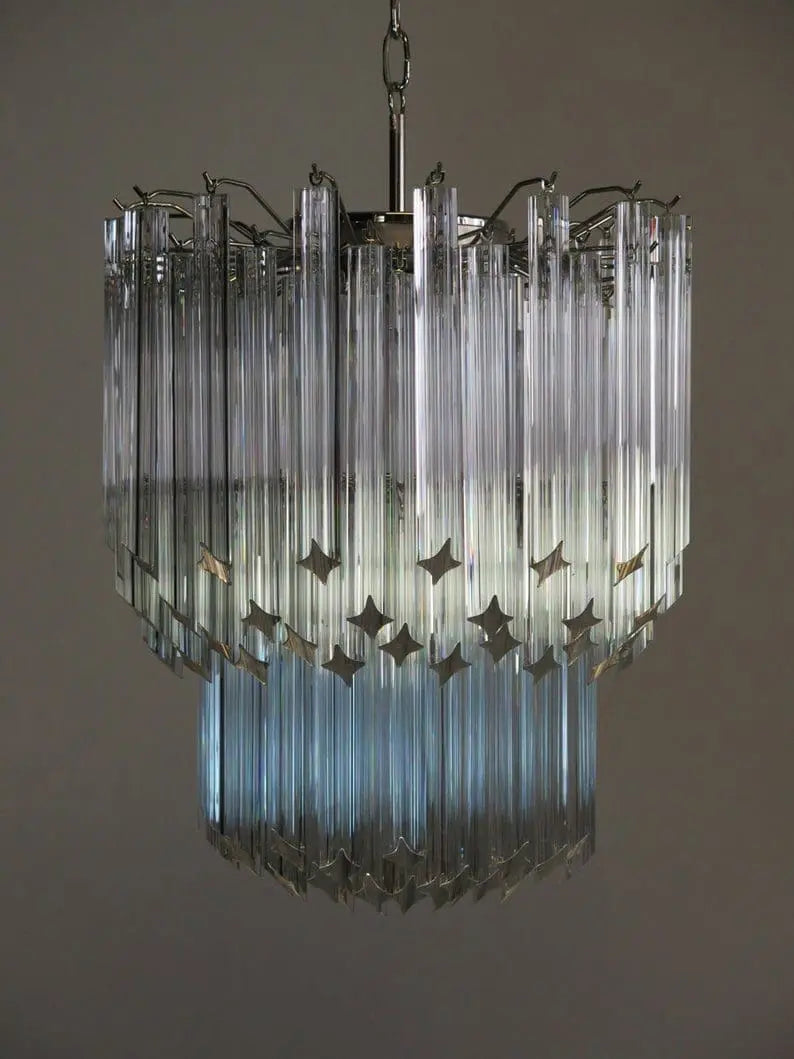 Murano Chandelier – 107 prisms – Transparent