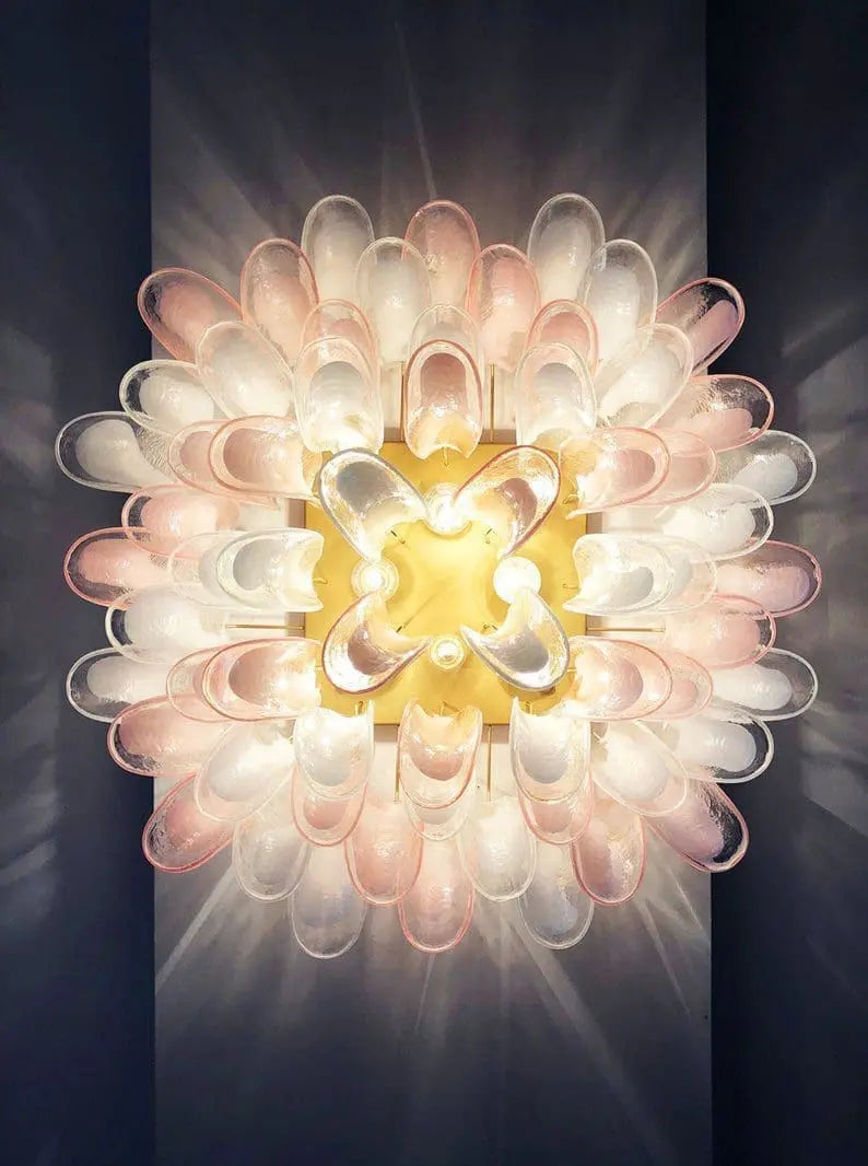 Murano Ceiling lamp – 64 petals – Pink/White