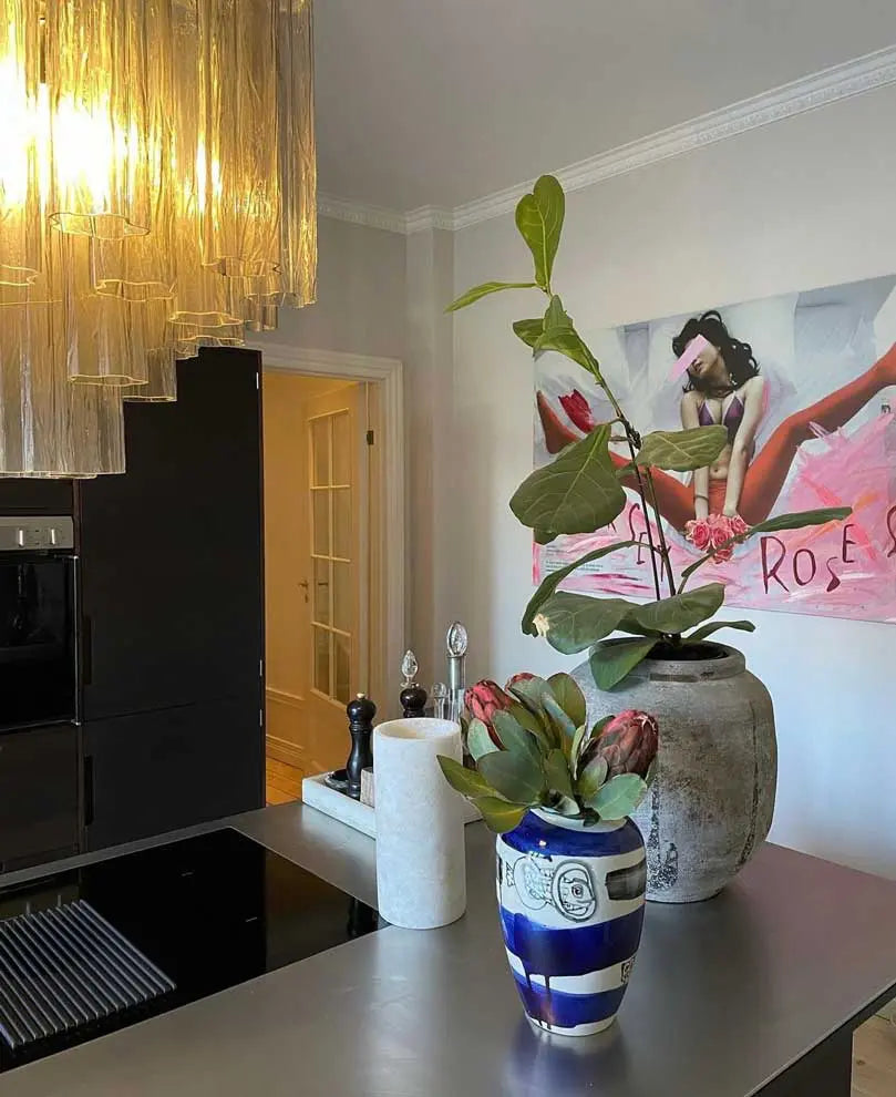 Murano Chandelier – 36 tubes – Smoked/Transparent