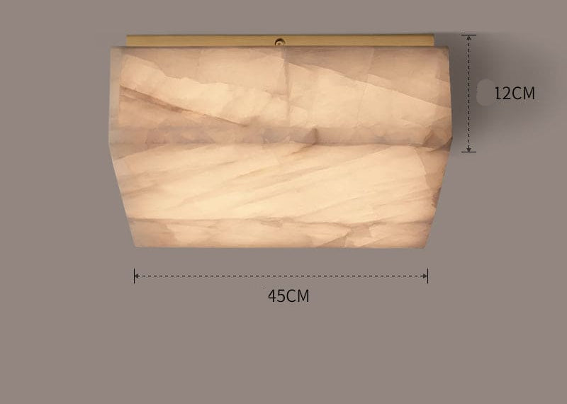 Square Natural Marble Flush Mount