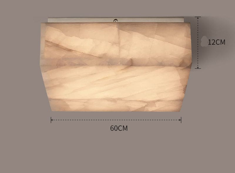 Square Natural Marble Flush Mount