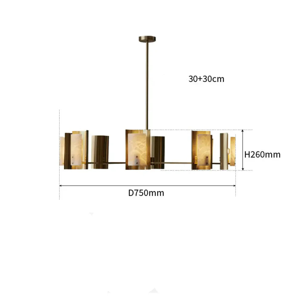 Spanish Alabaster Linear Chandelier