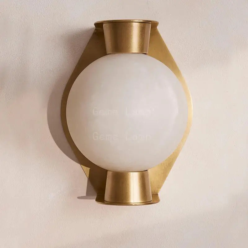 Alabaster Globe Wall Sconce