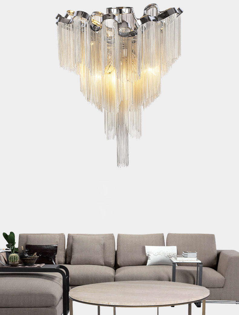 Tassel Aluminum Chain Ceiling Lighting