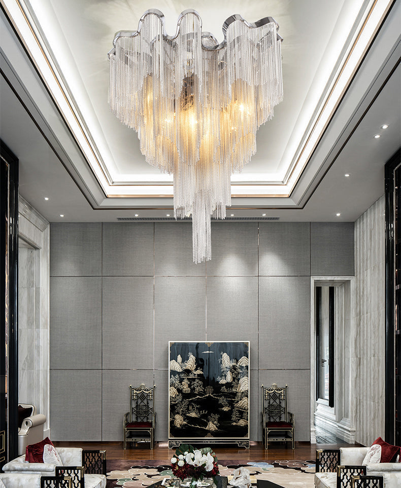 Tassel Aluminum Chain Ceiling Lighting