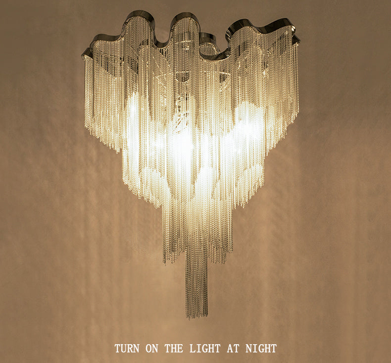 Tassel Aluminum Chain Ceiling Lighting