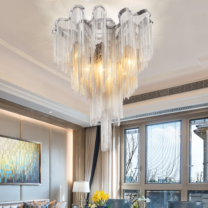 Tassel Aluminum Chain Ceiling Lighting