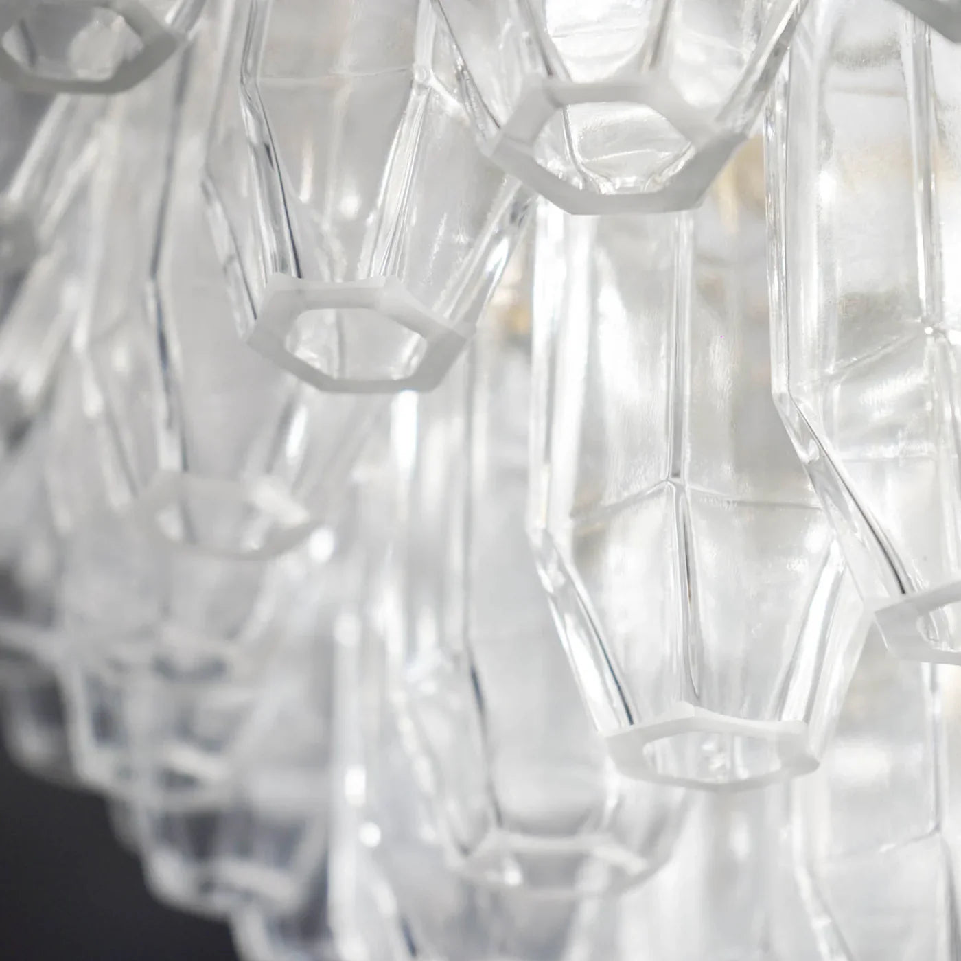 Prismatico 12-Light Clear Ceiling Lamp 35"