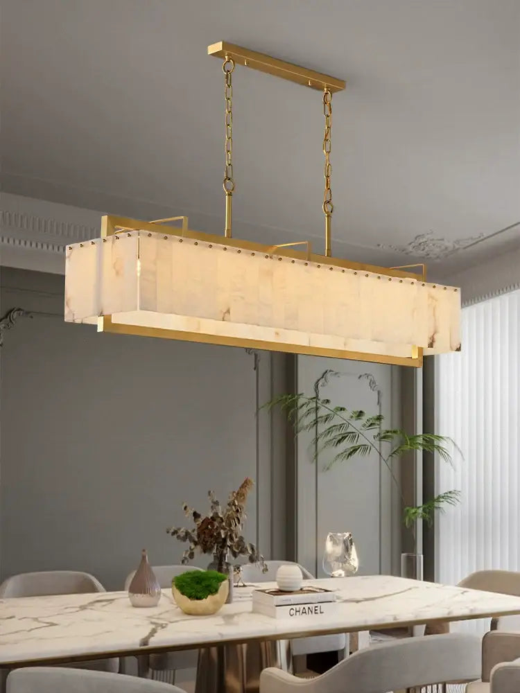 Rectangle Alabaster Chandelier