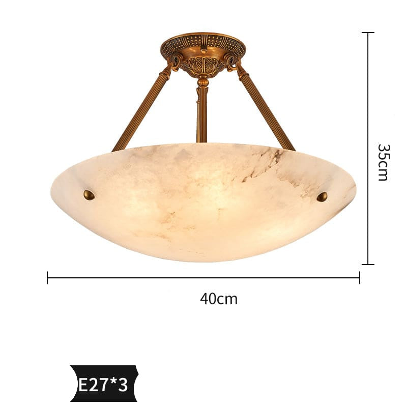 Vintage Round Alabaster Ceiling Lamps