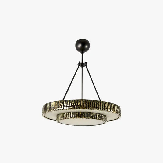 Round Vintage Alabaster Chandelier