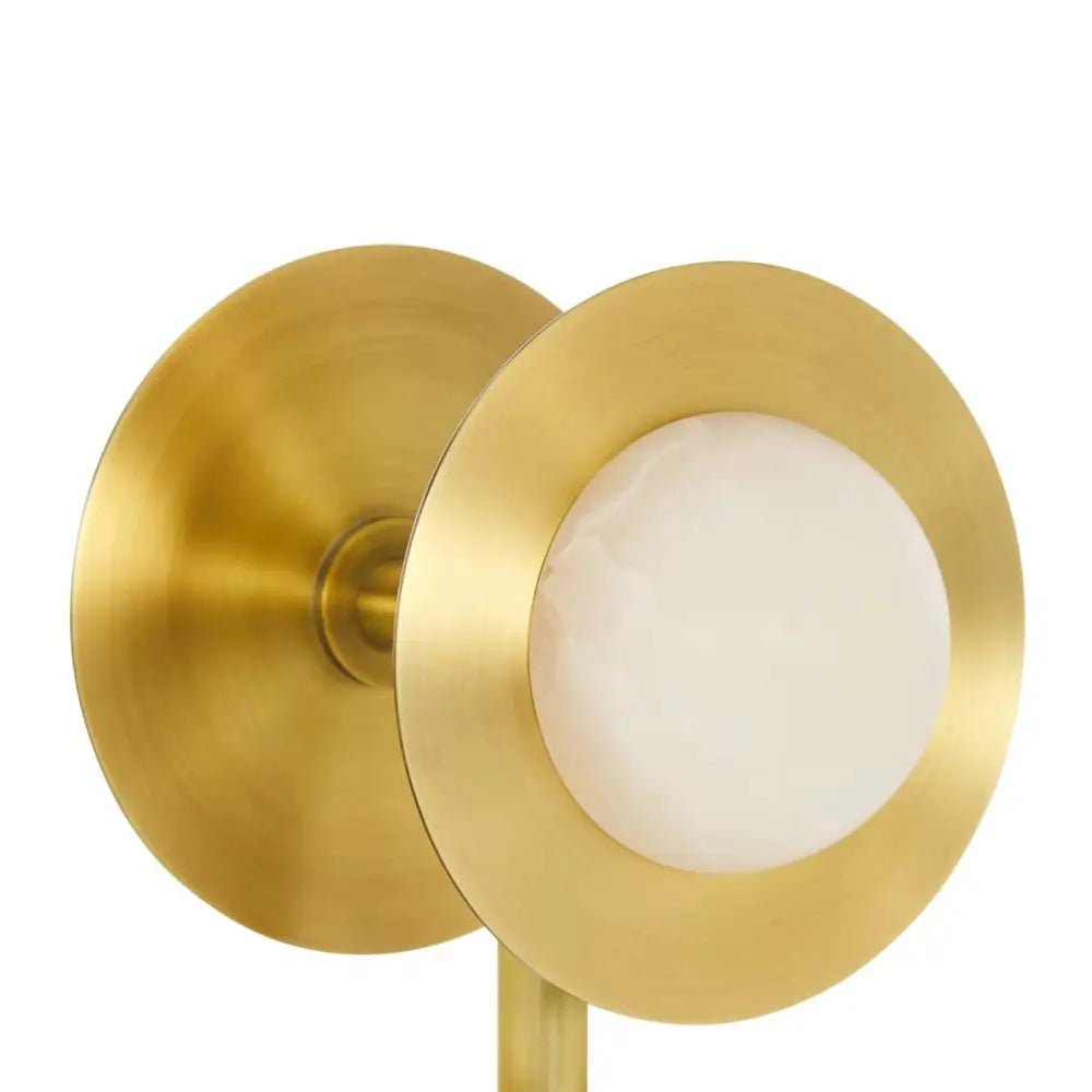 Sculptural Alabaster & Brass Floor Lamp