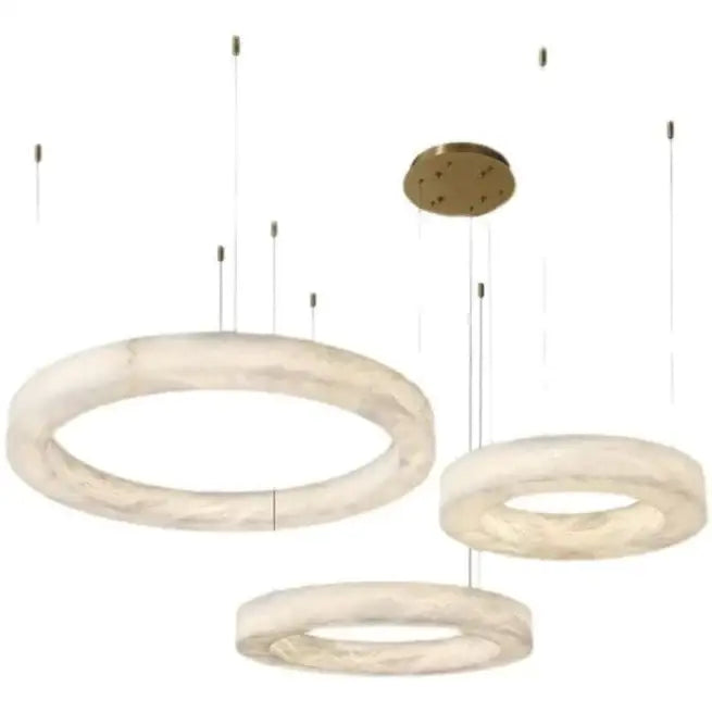 Triplo Round Marble Chandelier