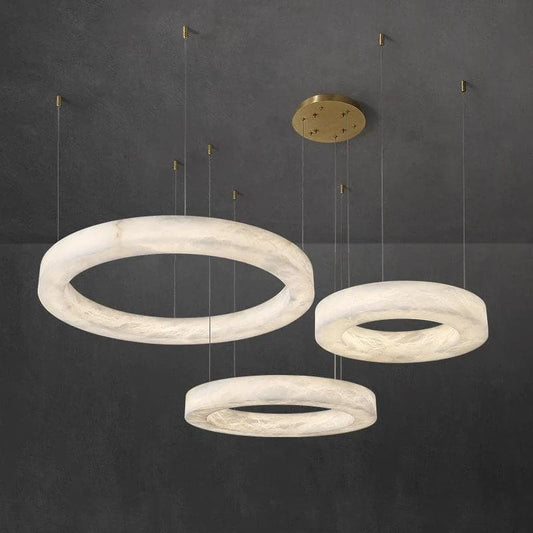 Triplo Round Marble Chandelier