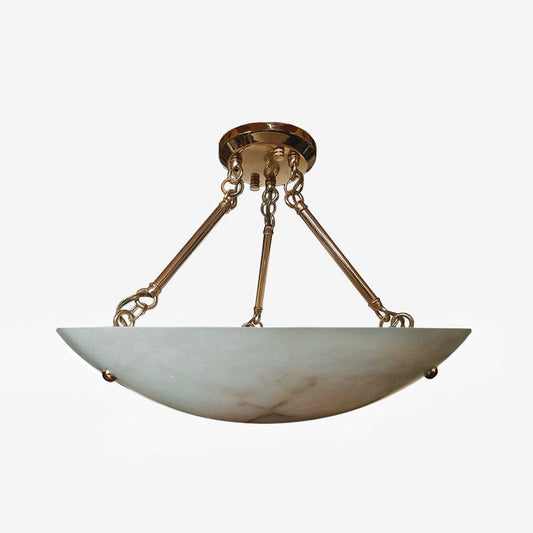 Vintage Round Alabaster Ceiling Lamps