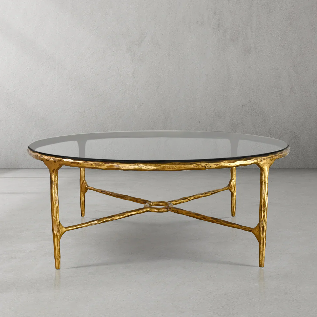 Thaddeus Glass Round Coffee Table 36" 55"