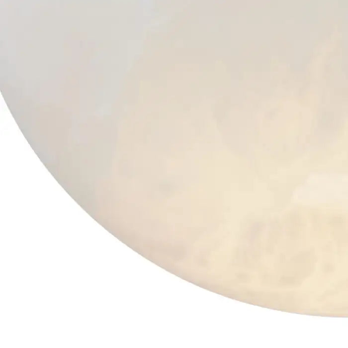 'Moon' Alabaster and Brass Pendant Lamp by Denis De La Mesiere