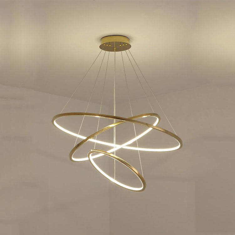 Modern Gold Multi Rings Chandelier