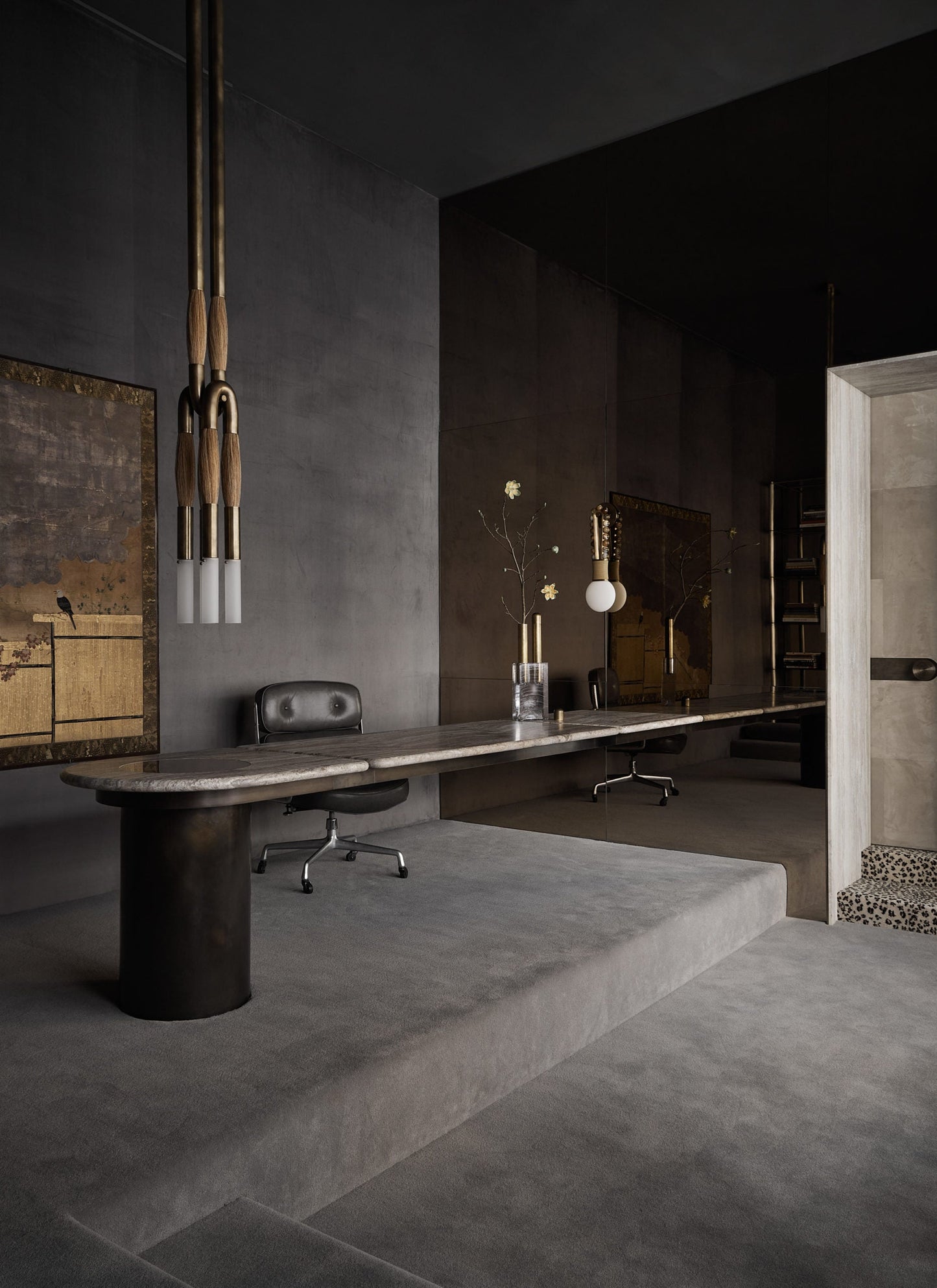 Heritage Horsehair 4-Light Pendant