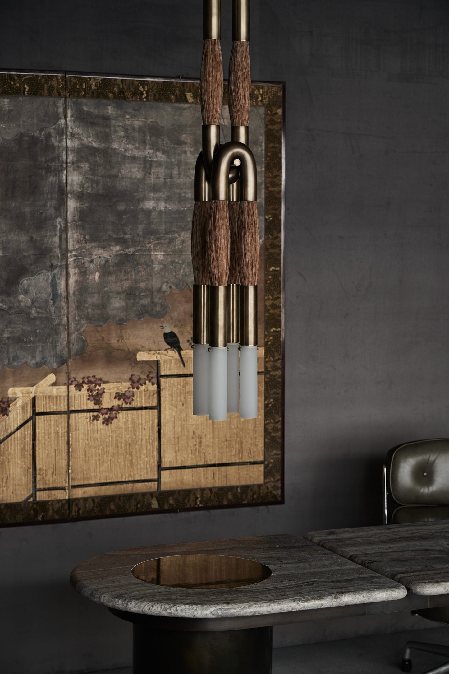 Heritage Horsehair 4-Light Pendant