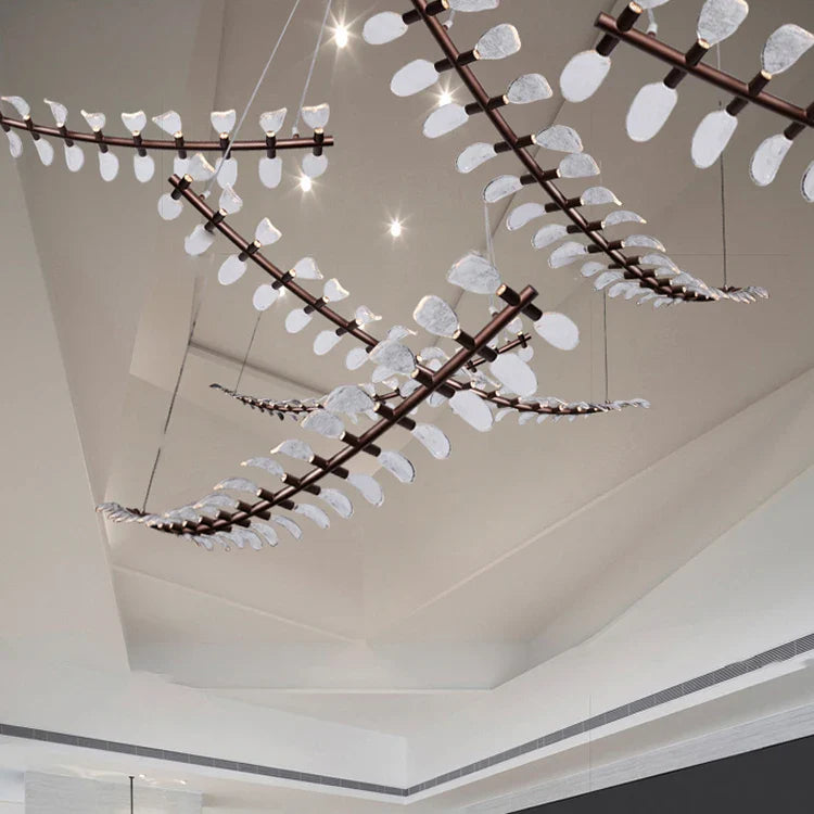 Nordic Style Hanging Light Luxury Hotel Lobby Hall Banquet Modern Led Custom Chandelier Lamp