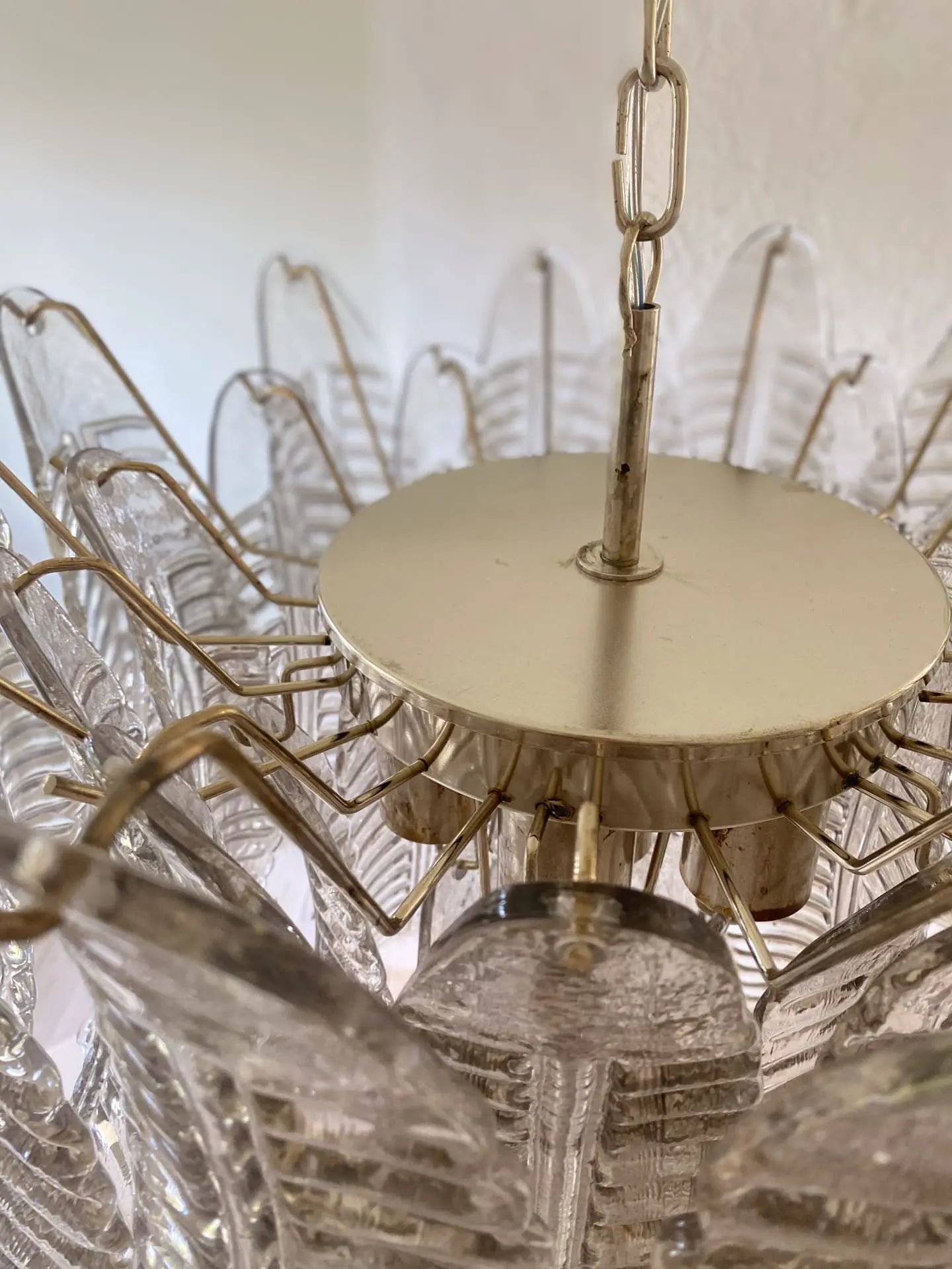 Murano Chandelier – 36 glass leaves – Smoked