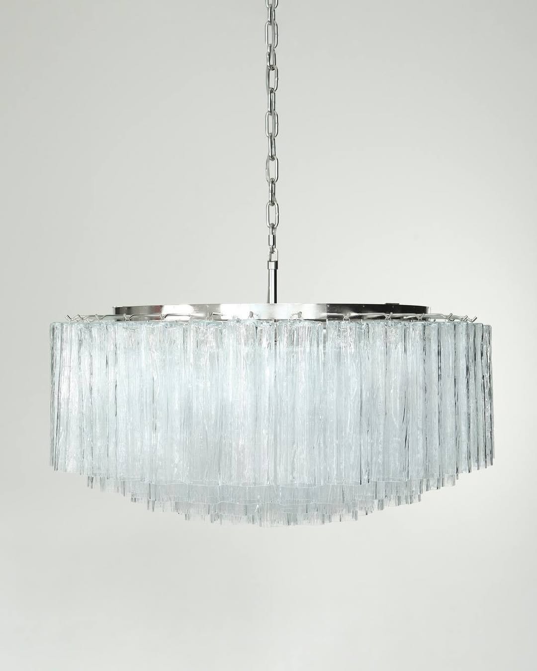 Murano Chandelier – 101 Tuber – Textured – Transparent