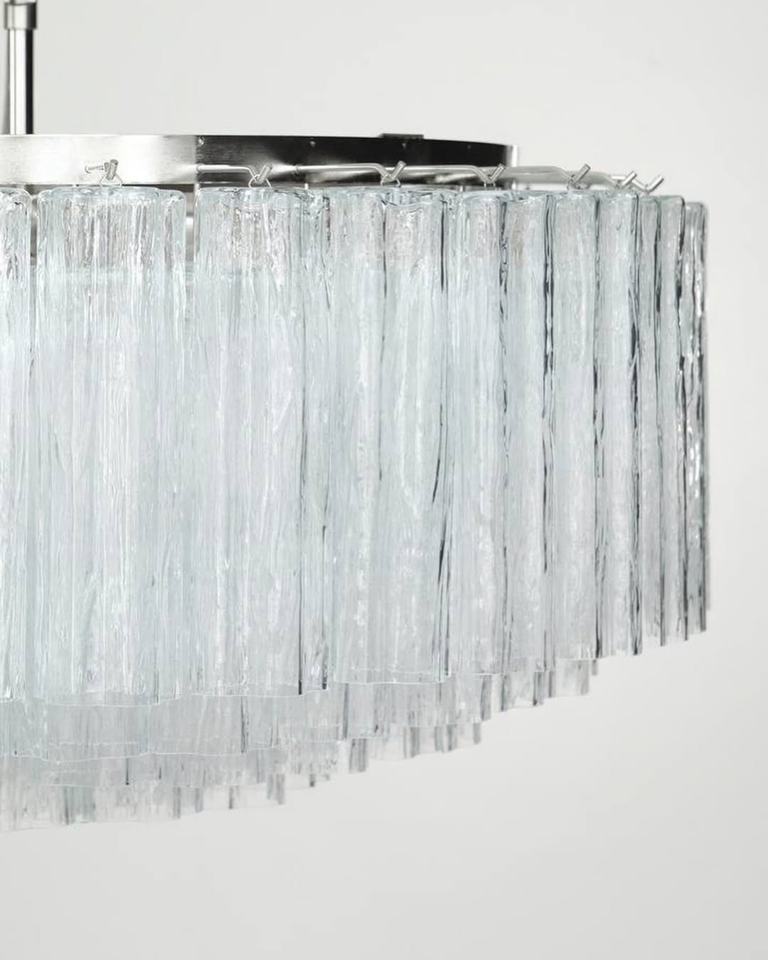 Murano Chandelier – 101 Tuber – Textured – Transparent
