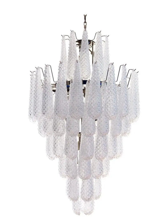 Murano Chandelier – Drop – 85 glasses – Transparent