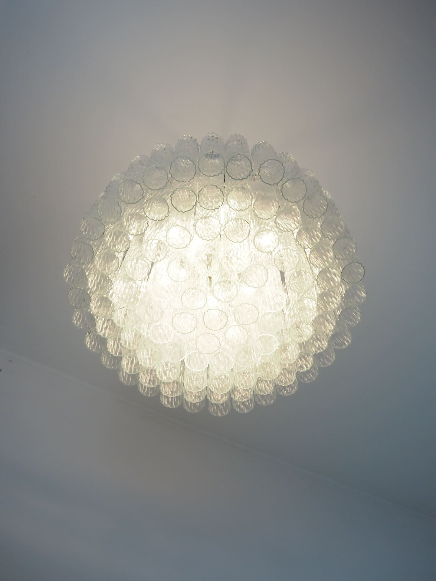 Murano Chandelier – 101 Tuber – Textured – Transparent