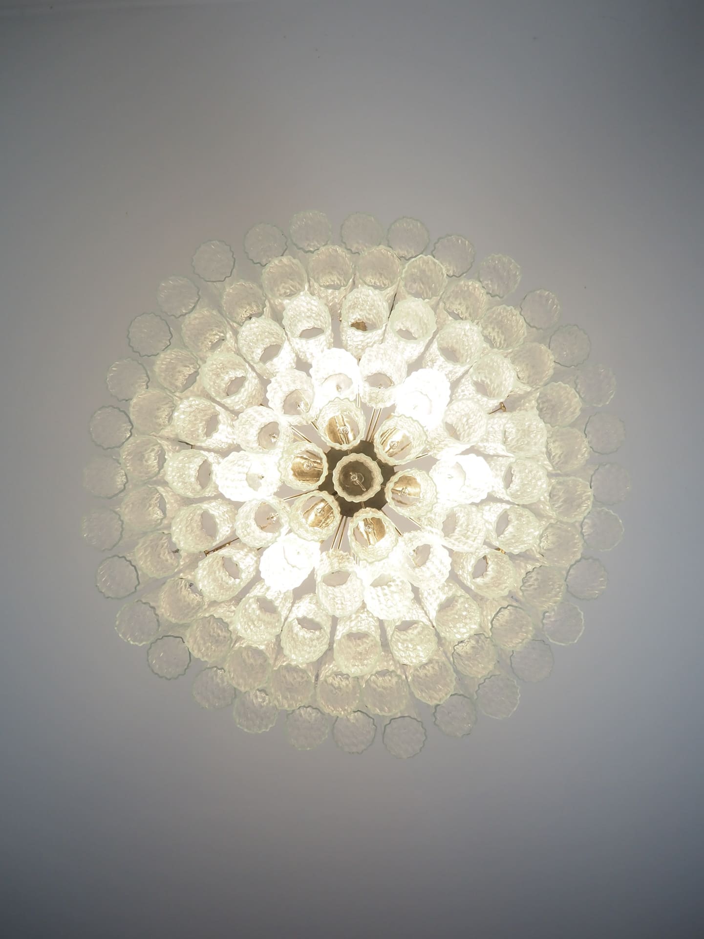 Murano Chandelier – 101 Tuber – Textured – Transparent