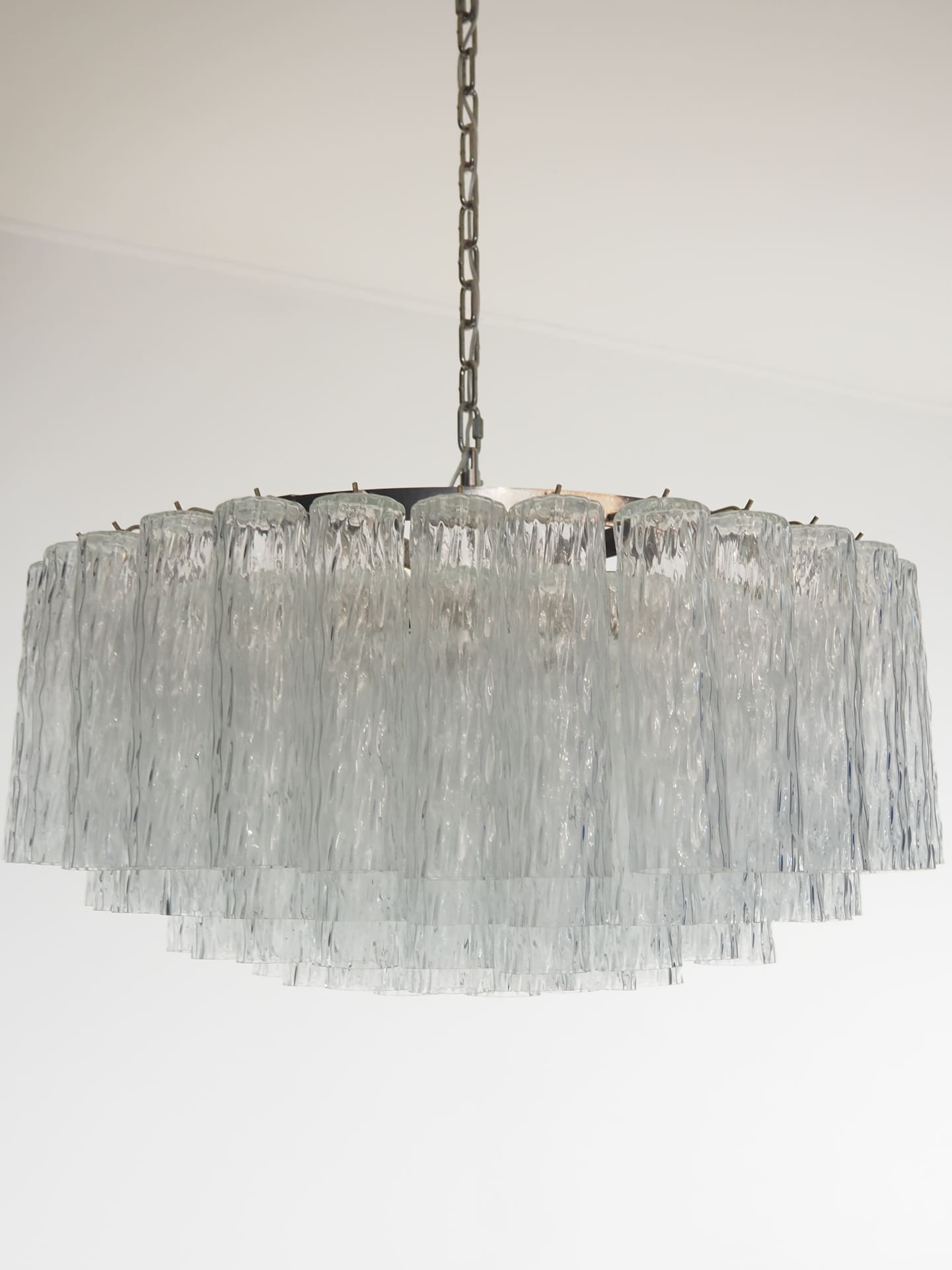 Murano Chandelier – 101 Tuber – Textured – Transparent